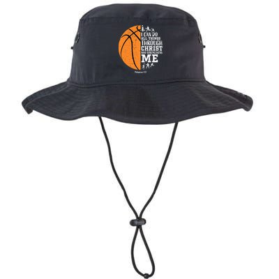 I Can Do All Things Through Christ Who Strengthens Me Basketball Bucket Hat