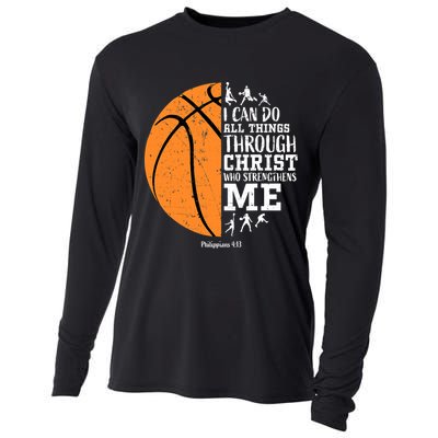 I Can Do All Things Through Christ Who Strengthens Me Basketball Cooling Performance Long Sleeve Crew