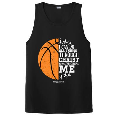 I Can Do All Things Through Christ Who Strengthens Me Basketball PosiCharge Competitor Tank