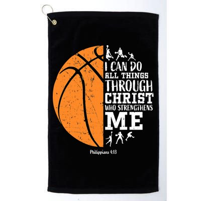 I Can Do All Things Through Christ Who Strengthens Me Basketball Golf Towel