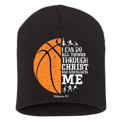 I Can Do All Things Through Christ Who Strengthens Me Basketball Short Acrylic Beanie