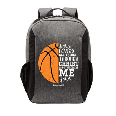 I Can Do All Things Through Christ Who Strengthens Me Basketball Vector Backpack