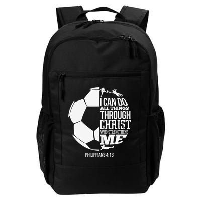 I Can Do All Things Through Christ Soccer Player Christian Daily Commute Backpack