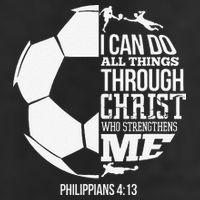 I Can Do All Things Through Christ Soccer Player Christian Crop Fleece Hoodie