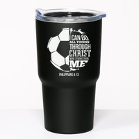 I Can Do All Things Through Christ Soccer Player Christian Tumbler