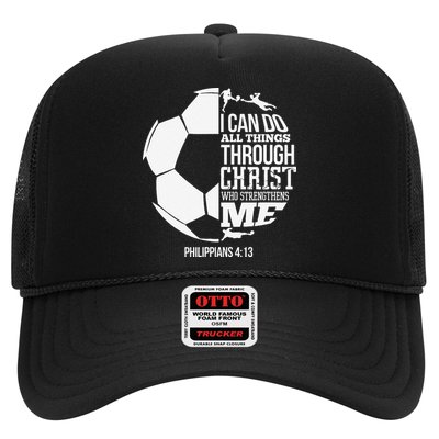 I Can Do All Things Through Christ Soccer Player Christian Trucker Hat