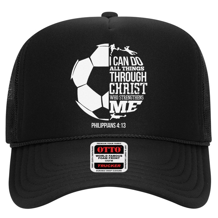 I Can Do All Things Through Christ Soccer Player Christian Trucker Hat