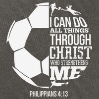 I Can Do All Things Through Christ Soccer Player Christian Cotton Canvas Backpack
