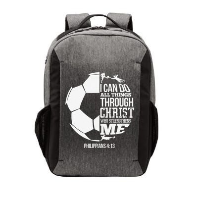 I Can Do All Things Through Christ Soccer Player Christian Vector Backpack