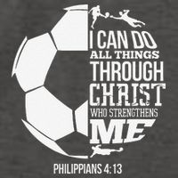 I Can Do All Things Through Christ Soccer Player Christian Vector Backpack