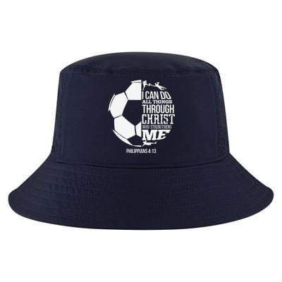 I Can Do All Things Through Christ Soccer Player Christian Cool Comfort Performance Bucket Hat