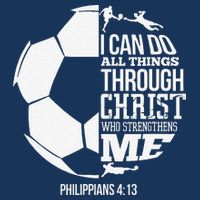 I Can Do All Things Through Christ Soccer Player Christian 16 in Basic Backpack