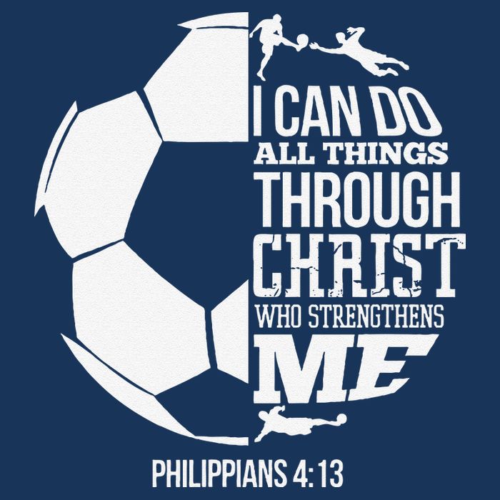 I Can Do All Things Through Christ Soccer Player Christian 16 in Basic Backpack