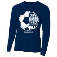 I Can Do All Things Through Christ Soccer Player Christian Cooling Performance Long Sleeve Crew