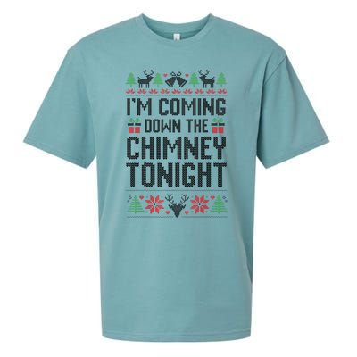 IM Coming Down The Chimney Tonight Funny Couples Matching Sueded Cloud Jersey T-Shirt