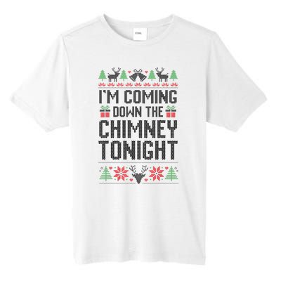 IM Coming Down The Chimney Tonight Funny Couples Matching Tall Fusion ChromaSoft Performance T-Shirt