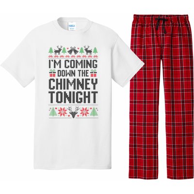 IM Coming Down The Chimney Tonight Funny Couples Matching Pajama Set