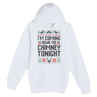 IM Coming Down The Chimney Tonight Funny Couples Matching Premium Pullover Hoodie