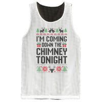 IM Coming Down The Chimney Tonight Funny Couples Matching Mesh Reversible Basketball Jersey Tank