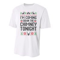 IM Coming Down The Chimney Tonight Funny Couples Matching Performance Sprint T-Shirt