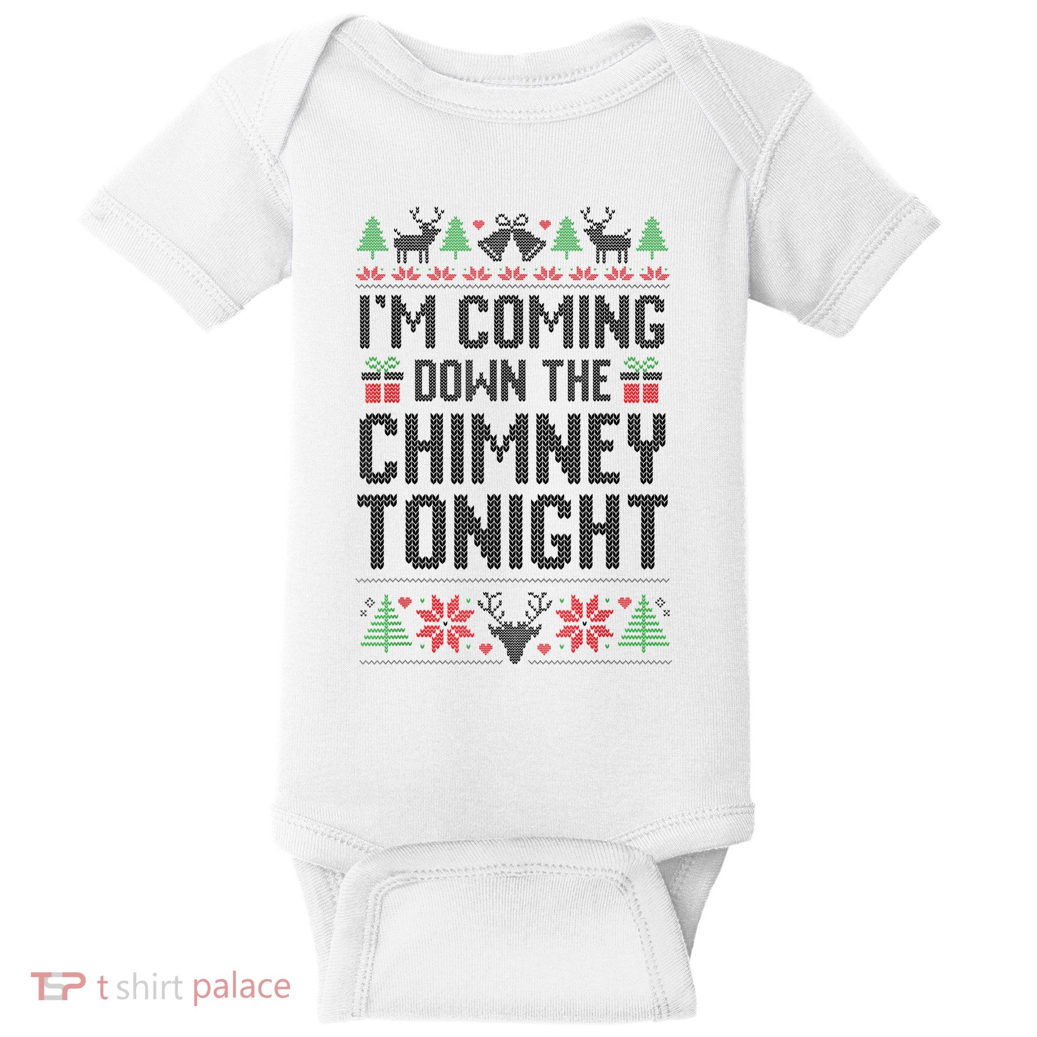 IM Coming Down The Chimney Tonight Funny Couples Matching Baby Bodysuit