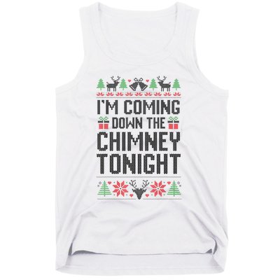 IM Coming Down The Chimney Tonight Funny Couples Matching Tank Top