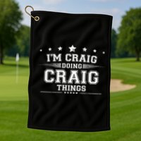 Im Craig Doing Craig Things Golf Towel