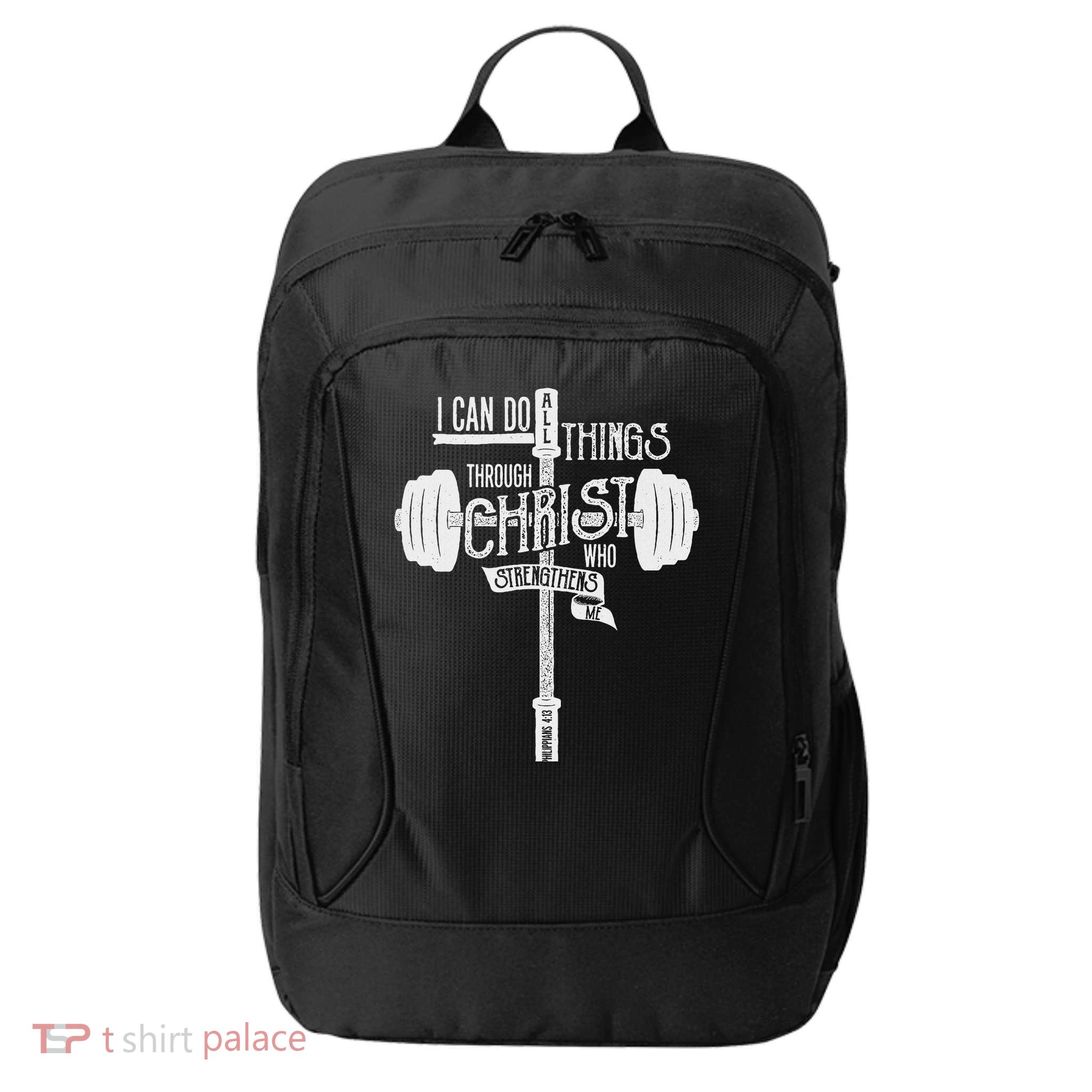 I Can Do All Things Through Christ Christian Bible Workout City Backpack