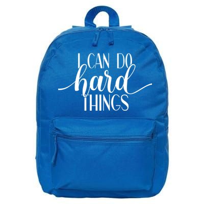 I Can Do Hard Things Gym Motivation Fitness Inspirational Meaningful Gift 16 in Basic Backpack