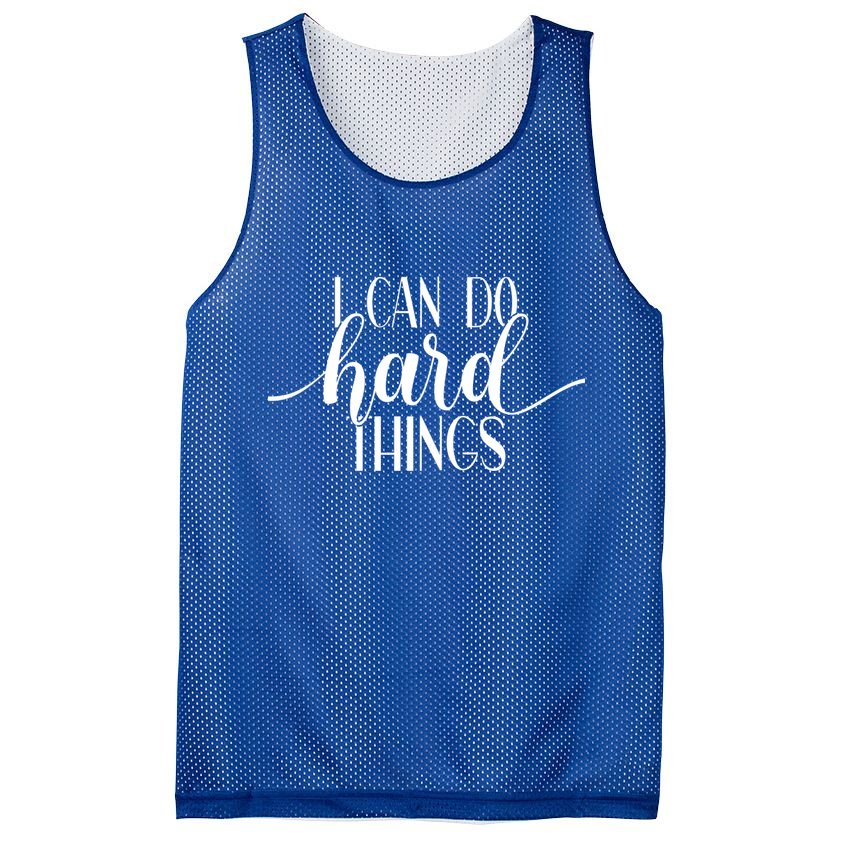 I Can Do Hard Things Gym Motivation Fitness Inspirational Meaningful Gift Mesh Reversible Basketball Jersey Tank