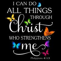 I Can Do All Things Through Christ Butterfly Art Religious 7-Panel Snapback Hat