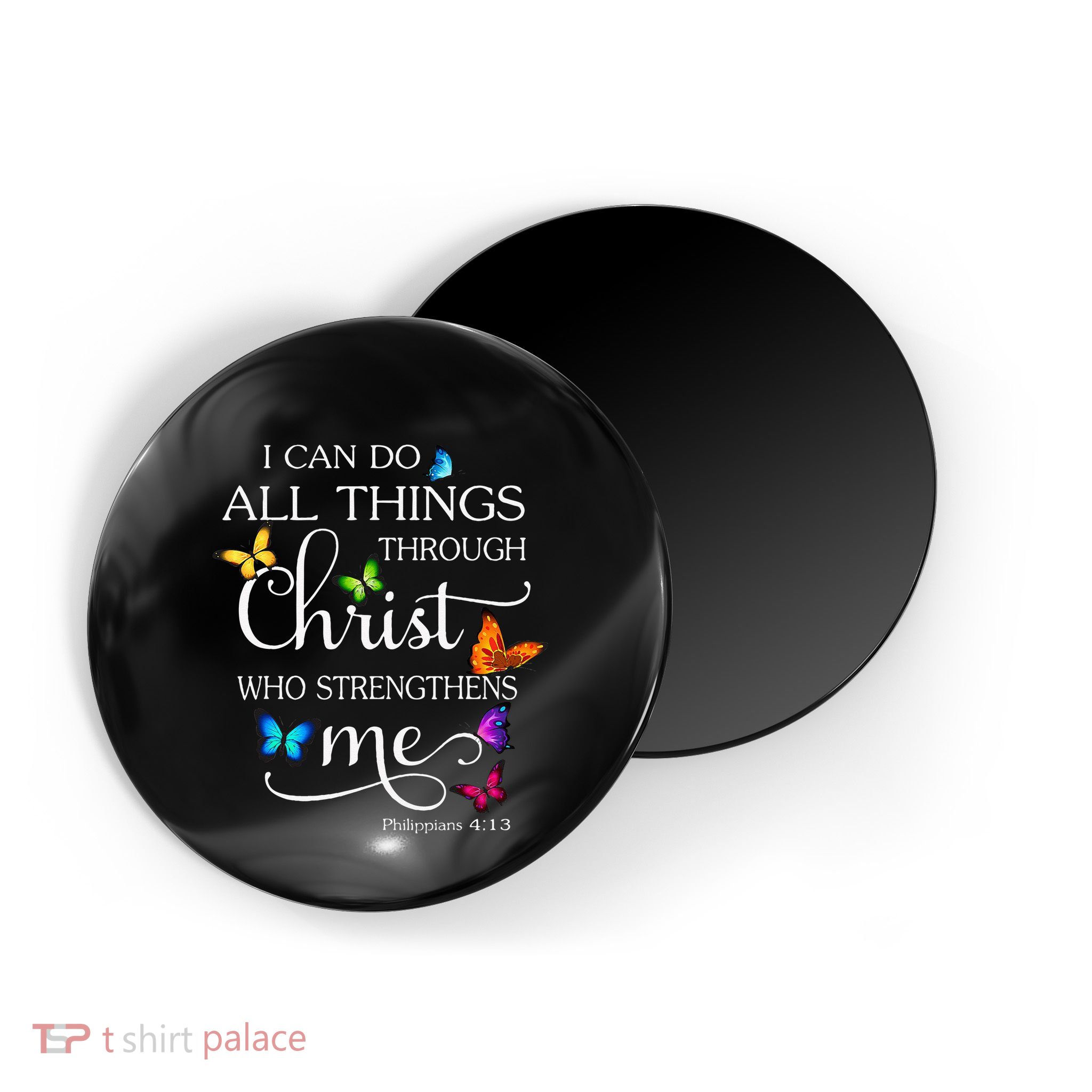 I Can Do All Things Through Christ Butterfly Art Religious Magnet