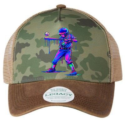 Ice Cream Drip Baseball Melting Bat Player Legacy Tie Dye Trucker Hat