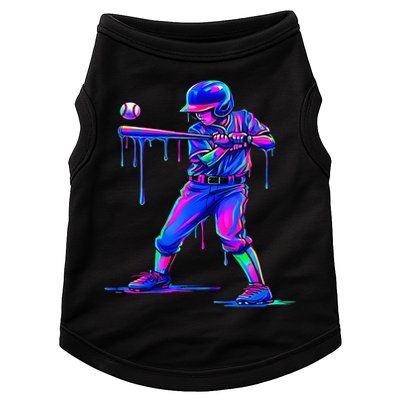Ice Cream Drip Baseball Melting Bat Player Doggie Tank