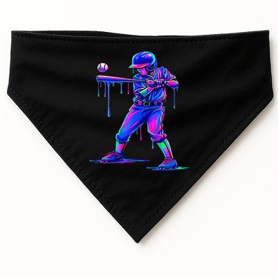 Ice Cream Drip Baseball Melting Bat Player USA-Made Doggie Bandana