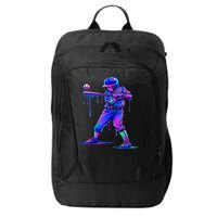 Ice Cream Drip Baseball Melting Bat Player City Backpack