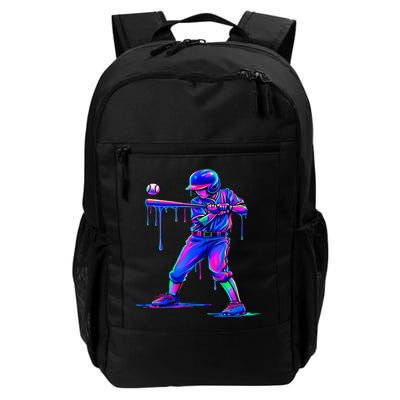 Ice Cream Drip Baseball Melting Bat Player Backpack