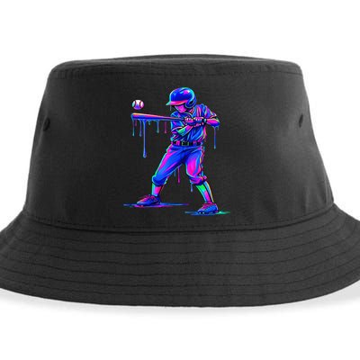 Ice Cream Drip Baseball Melting Bat Player Sustainable Bucket Hat