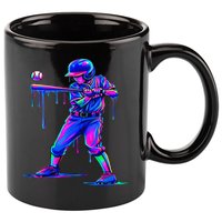 Ice Cream Drip Baseball Melting Bat Player 11oz C Handle Ceramic Mug