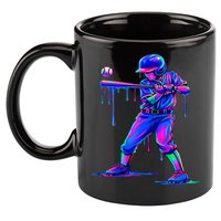 Ice Cream Drip Baseball Melting Bat Player 11oz C Handle Ceramic Mug