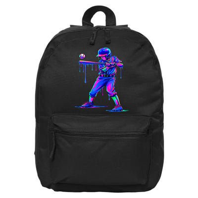 Ice Cream Drip Baseball Melting Bat Player 16 in Basic Backpack