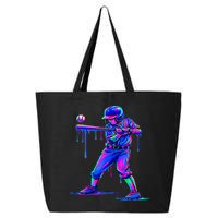 Ice Cream Drip Baseball Melting Bat Player 25L Jumbo Tote