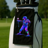 Ice Cream Drip Baseball Melting Bat Player Golf Towel