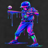 Ice Cream Drip Baseball Melting Bat Player Golf Towel
