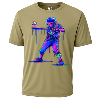 Ice Cream Drip Baseball Melting Bat Player Performance Shirt