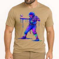 Ice Cream Drip Baseball Melting Bat Player Cooling Performance Crew T-Shirt