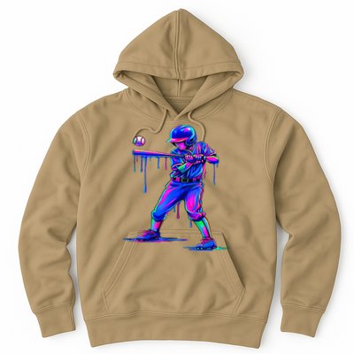 Ice Cream Drip Baseball Melting Bat Player Hoodie