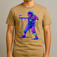 Ice Cream Drip Baseball Melting Bat Player T-Shirt