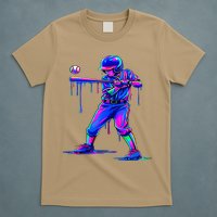 Ice Cream Drip Baseball Melting Bat Player T-Shirt