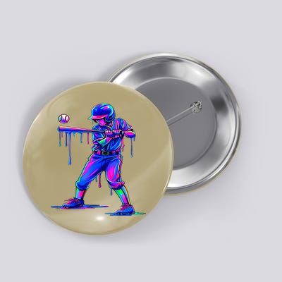 Ice Cream Drip Baseball Melting Bat Player Button